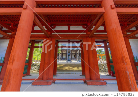Early summer at Mount Koya: Danjo Garan, Kondo Hall seen from the Chumon Gate Early summer at Mount Koya: Danjo Garan, Kondo Hall seen from the Chumon Gate 114795022