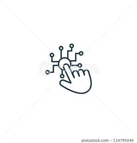 Digitalization icon. Monochrome simple Virtual Assistant icon for templates, web design and infographics Digitalization icon. Monochrome simple Virtual Assistant icon for templates, web design and infographics 114795046