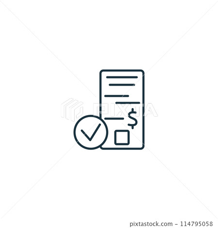Invoicing icon. Monochrome simple Virtual Assistant icon for templates, web design and infographics Invoicing icon. Monochrome simple Virtual Assistant icon for templates, web design and infographics 114795058