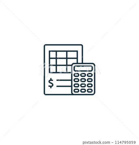 Bookkeeping icon. Monochrome simple Virtual Assistant icon for templates, web design and infographics Bookkeeping icon. Monochrome simple Virtual Assistant icon for templates, web design and infographics 114795059