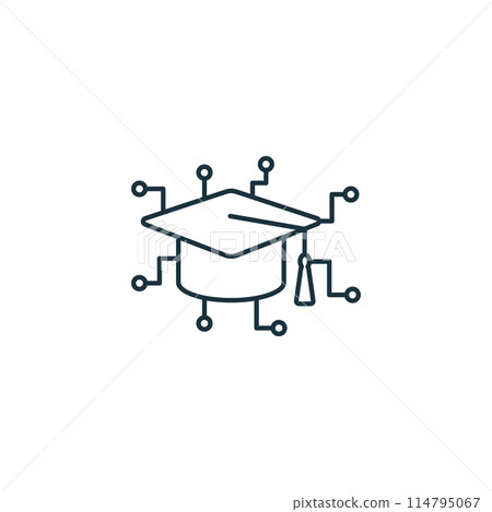 Machine Learning icon. Monochrome simple Virtual Assistant icon for templates, web design and infographics 114795067