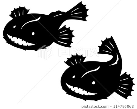 安康魚剪影圖 114795068