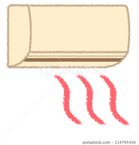 Crayon illustration of an air conditioner Crayon illustration of an air conditioner 114795450