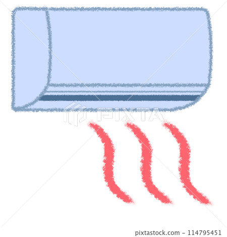 Crayon illustration of an air conditioner Crayon illustration of an air conditioner 114795451