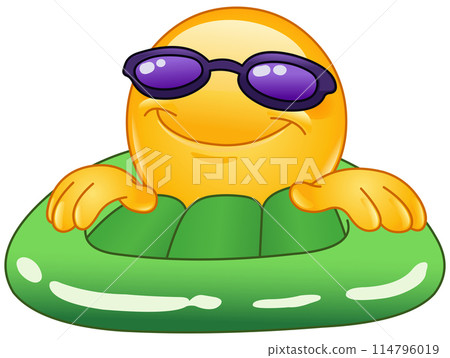 Emoticon on Inflatable Water Mattress 114796019