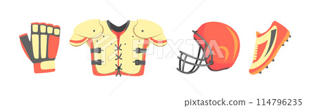 Rugby Game Playing Object and Accessory Vector Set Rugby Game Playing Object and Accessory Vector Set 114796235