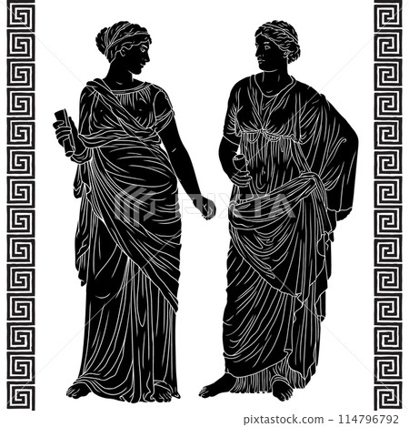 Vector Greek women. 114796792