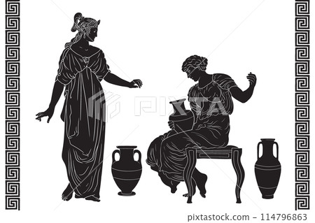 Vector Greek women. Vector Greek women. 114796863
