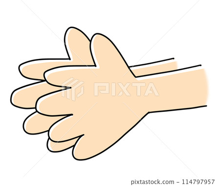 Loose and simple hand washing/clapping hands, solid color Loose and simple hand washing/clapping hands, solid color 114797957