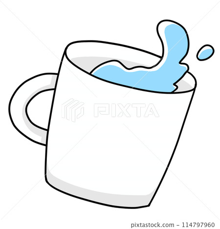 寬鬆簡約的杯子，看起來像是溢出了固體顏料 114797960