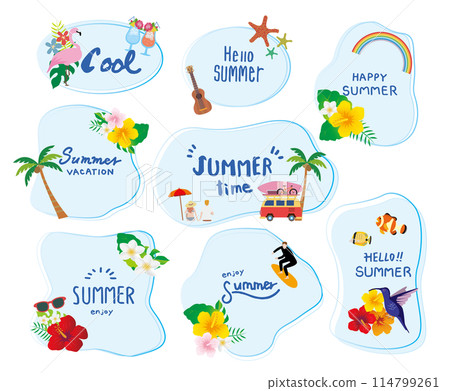 Tropical vacation travel frame 114799261