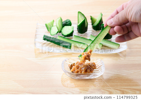 Morokyu (Cucumber and Kinzanji Miso) Morokyu (Cucumber and Kinzanji Miso) 114799325