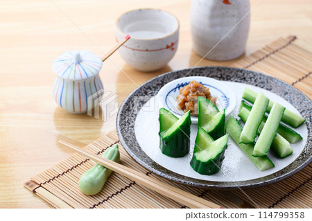 Morokyu (Cucumber and Kinzanji Miso) Morokyu (Cucumber and Kinzanji Miso) 114799358