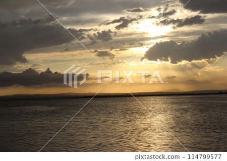 Beautiful sunset at Albufera Lake, Valencia Spain Beautiful sunset at Albufera Lake, Valencia Spain 114799577