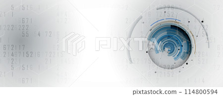 Abstract Artificial intelligence. Cloud computing. Machine learning. Technology web background. Virtual concept futuristic background. Vector art. 114800594
