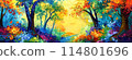 orest painting, a perfect blend of colors 114801696
