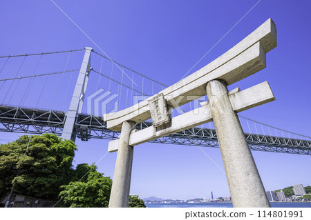 Mekari Shrine, a popular tourist destination in Kitakyushu (Kitakyushu, Fukuoka Prefecture) 114801991