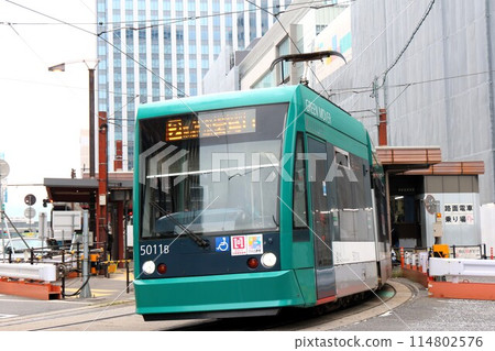 [Hiroshima Electric Railway] 5000 series ~GREEN MOVER~ (Main Line: Hiroshima Station - Enkobashi-cho) 114802576