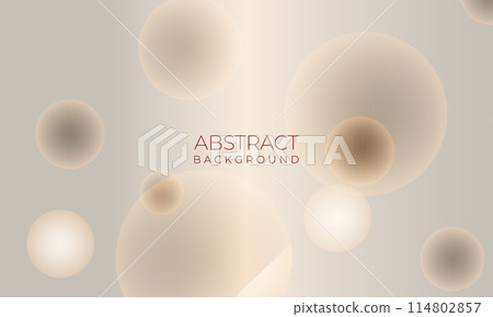 Soft brown pastel colors vector modern geometric abstract background with circle shapes and spheres 114802857