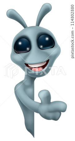Alien Grey Gray Fun Cartoon Character Alien Grey Gray Fun Cartoon Character 114802880
