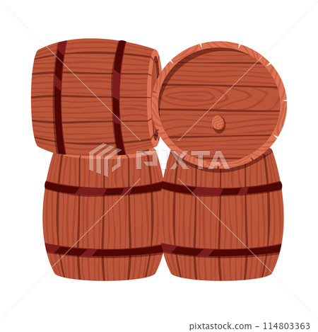 Wine cellar equipment and elements set. Barrel keg. Tank alcohol. Wine storage and drinking. Vector collection icons winemaking business. 114803363
