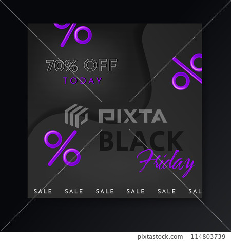 Black Friday Sale label for social media. Screen backdrop for instagram stories and post, mobile app 114803739