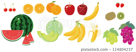 Fruit set illustration 114804237