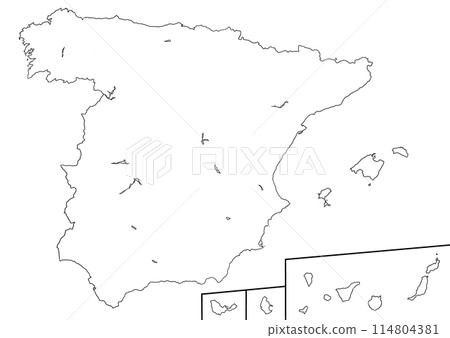 Blank map Spain Blank map Spain 114804381