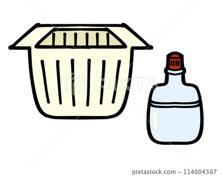 Simple illustration material of a urine test 114804387