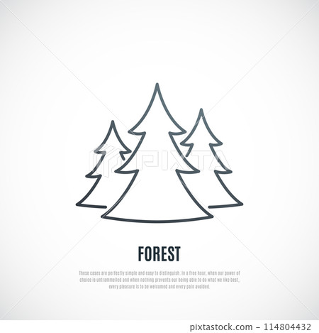 Forest simple line icon.  114804432