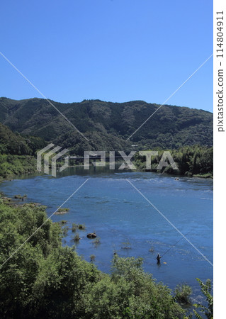 晴天高知縣四萬十川的風景 114804911