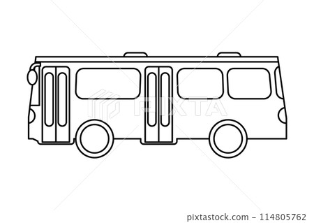 汽車線描圖_公車 汽車線描圖_公車 114805762