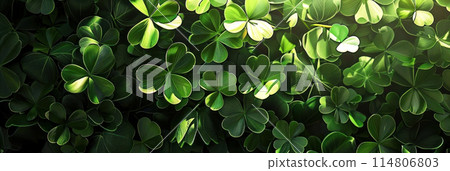 Celebrate St. Patrick's Day with this vibrant sea of clover leaves Celebrate St. Patrick's Day with this vibrant sea of clover leaves 114806803