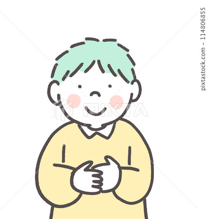 A little shy boy 114806855