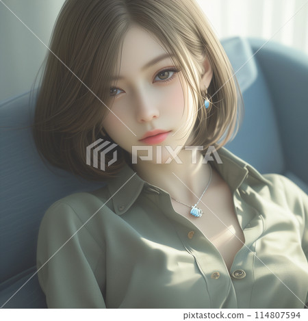 Beauty portrait of young woman 114807594