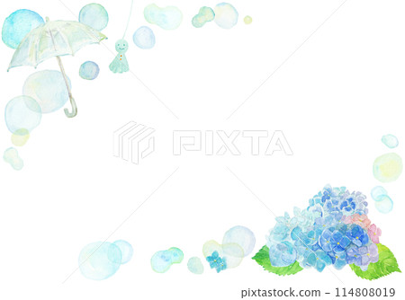 六月繡球花背景畫水彩 114808019