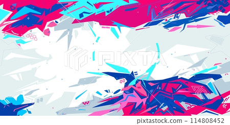 Cyber Abstract Urban Street Art Graffiti Style Vector Illustration Template Background Cyber Abstract Urban Street Art Graffiti Style Vector Illustration Template Background 114808452