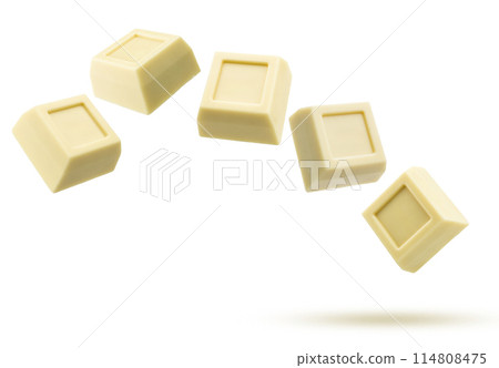 White chocolate blocks 114808475
