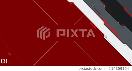 Trendy Carbon Abstract Mecha Metaverse Tech Futuristic Cyber Gaming Geometric Background Art 114809104