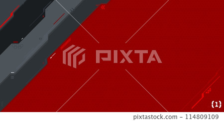 Trendy Carbon Abstract Mecha Metaverse Tech Futuristic Cyber Gaming Geometric Background Art 114809109