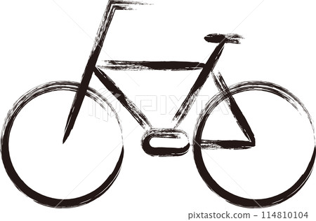 Brush-written business icon: Bicycle Brush-written business icon: Bicycle 114810104
