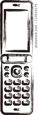 Brush-written business icon Galapagos mobile phone Brush-written business icon Galapagos mobile phone 114810174