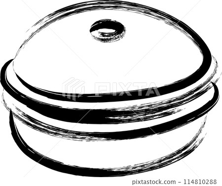Cooking food brush-drawing single icon Dorayaki 114810288