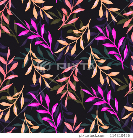 Colorful leaves seamless pattern for surface design Colorful leaves seamless pattern for surface design 114810436