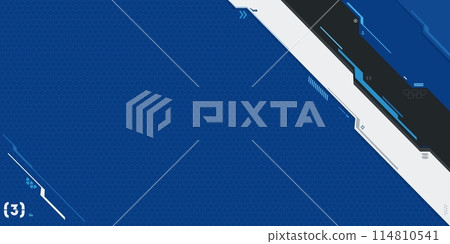 Trendy Carbon Abstract Mecha Metaverse Tech Futuristic Cyber Gaming Geometric Background Art 114810541