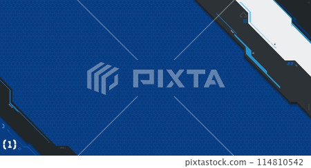 Modern Trendy Carbon Abstract Mecha Metaverse Tech Futuristic Cyber Gaming Geometric Background Art 114810542