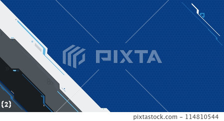 Modern Trendy Carbon Abstract Mecha Metaverse Tech Futuristic Cyber Gaming Geometric Background Art 114810544