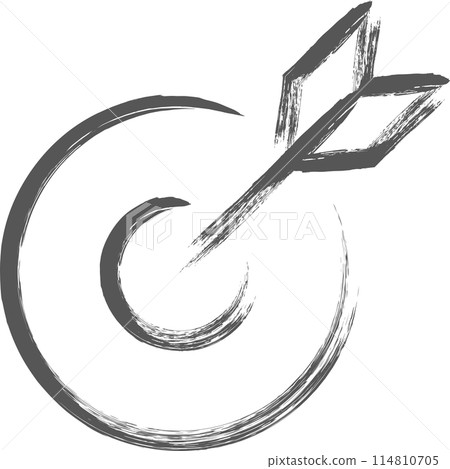 Brush-drawn mini icon darts 114810705