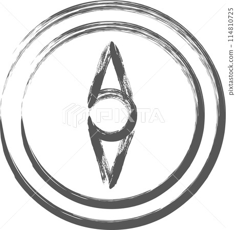 Brush-written mini icon: Compass Brush-written mini icon: Compass 114810725