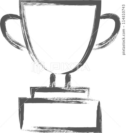 Brush-written mini icon trophy 114810743